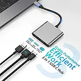Адаптер HUB 3in1 USB-C to USB 3.0/HDMI/USB-C для Nintendo Switch, фото 3