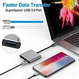 Адаптер HUB 3in1 USB-C to USB 3.0/HDMI/USB-C для Nintendo Switch, фото 7