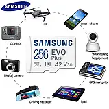 Картка пам'яті Samsung EVO Plus 256Gb microSDXC UHS-I U3 V30 A2 4K, фото 6