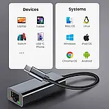 Адаптер Onvian Aluminum з USB-C на Gigabit Ethernet Adapter MacBook, фото 5