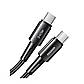 USB кабель на 240W Type-C на Type-C Essager Sunset Data cable (1m, 240W, 5А). Black, фото 3