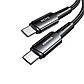 USB кабель на 240W Type-C на Type-C Essager Sunset Data cable (1m, 240W, 5А). Black, фото 2