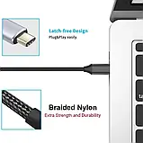 Кабель USB-C to DisplayPort DP1.4 1.2m 8K 60hz 4K 144hz Thunderbolt 3, фото 6