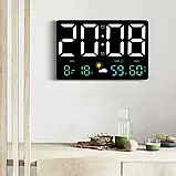 Настільний/настінний електронний LED годинник, термометр, гігрометр, фото 4