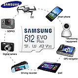 Карта пам'яті Samsung EVO Plus 512Gb microSDXC UHS-I U3 V30 A2 4K, фото 4