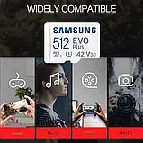 Карта пам'яті Samsung EVO Plus 512Gb microSDXC UHS-I U3 V30 A2 4K, фото 7