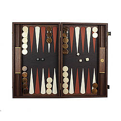 Нарди з комірками, шкіра, тиснення крокодила, профі-фішки