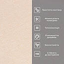 Лляні теплі шпалери на самоклейці 2800х650х2м Персиковий відтінок (D) SW-00001493, фото 5