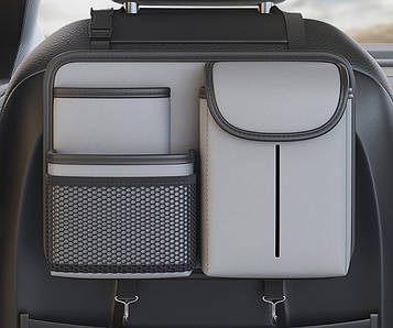 Органайзер на сидіння для машини Сірий / Органайзер на спинку сидіння / Сумка-організатор в салон