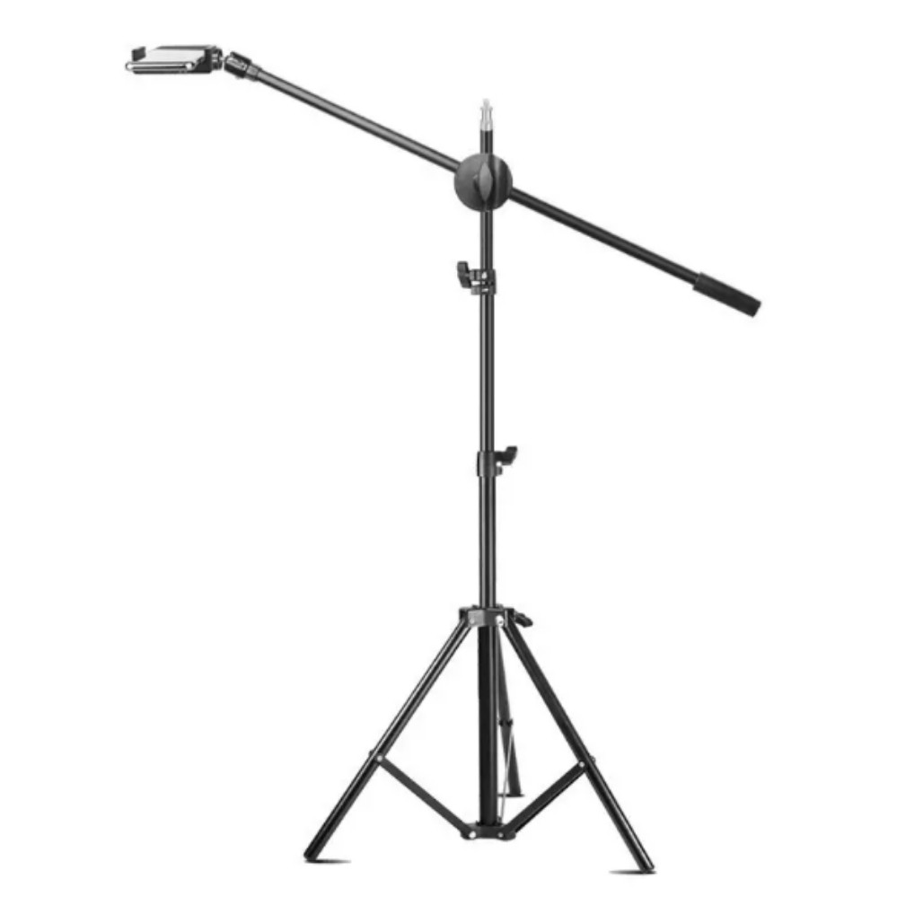 Штатив тренога журавель студійний для кільцевої лампи телефону фотоапарата стійка для студійної зйомки 2 м, фото 1