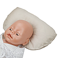 Подушка ортопедична для новонароджених з фіксацією для голови Тюльпанчик 27х18 см Бежева, фото 2