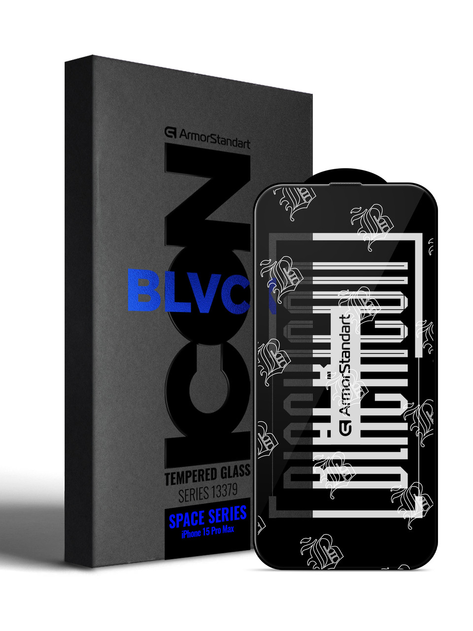 Захисне скло ArmorStandart Space Black Icon для Apple iPhone 15 Pro Max (ARM68228)
