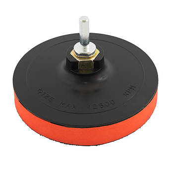 Платформа для шліфувального кола MASTERTOOL з липучкою Velcro Ø 125 мм 20 мм М14 зі стрижнем 08-6002