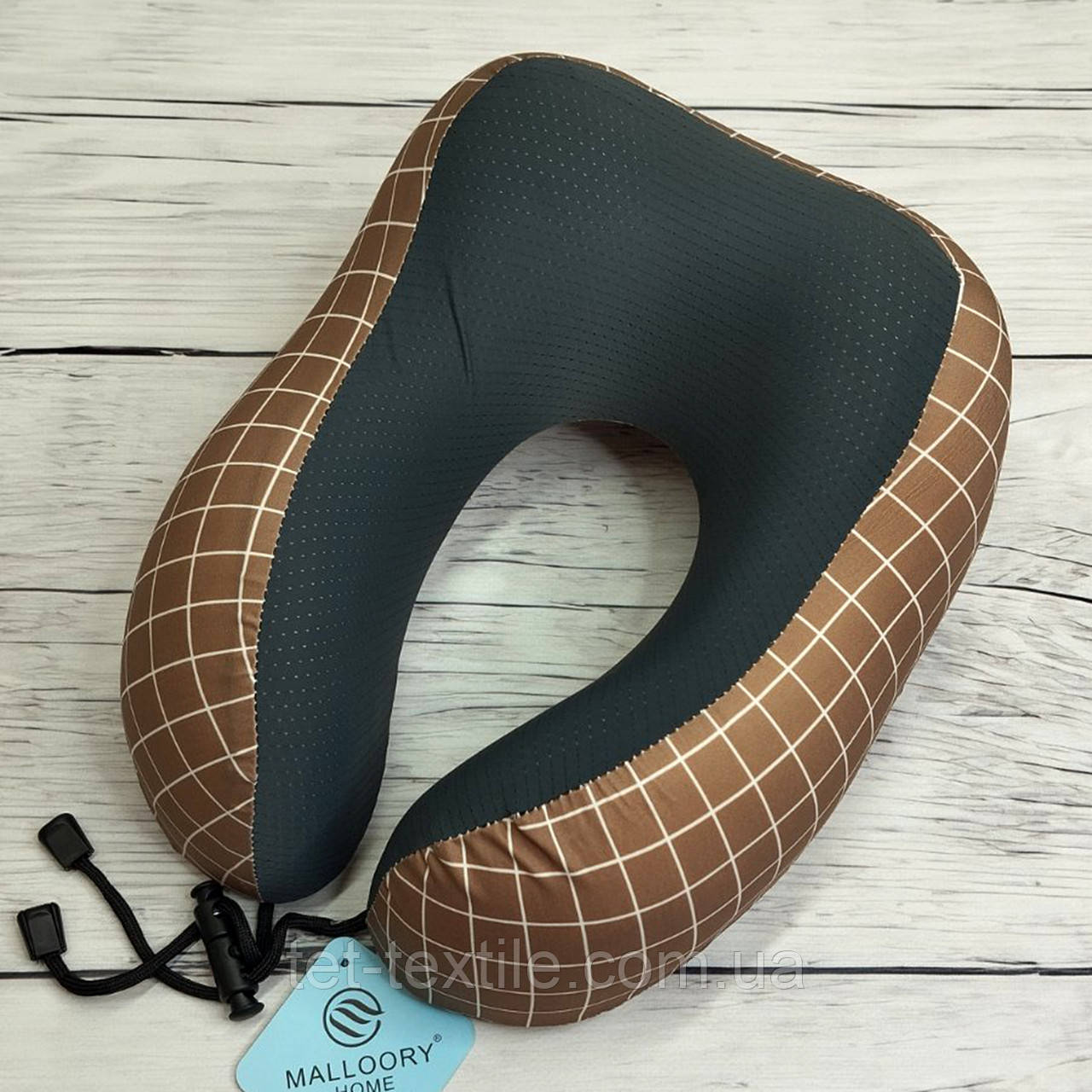 Ортопедична подушка для подорожей Malloory Home коричнева
