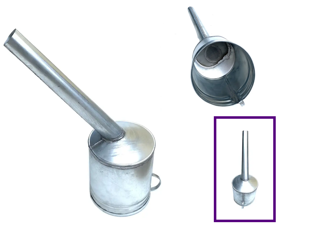 Лійка для ДИЗ палива метал — носик косий 3 л "відро", фото 1