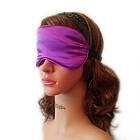 Маска для сну із шовку Silenta Silk Лілова + беруші, фото 4