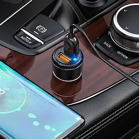 Автомобільний ЗП Borofone BZ17 Core dual port QC3.0 (Type-C) (Чорний)