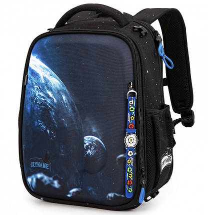 Рюкзак SkyName R8-028 шкільний ортопедичний для хлопчика в 1-3 клас з рюкзаком для взуття малюнок Космос, фото 1