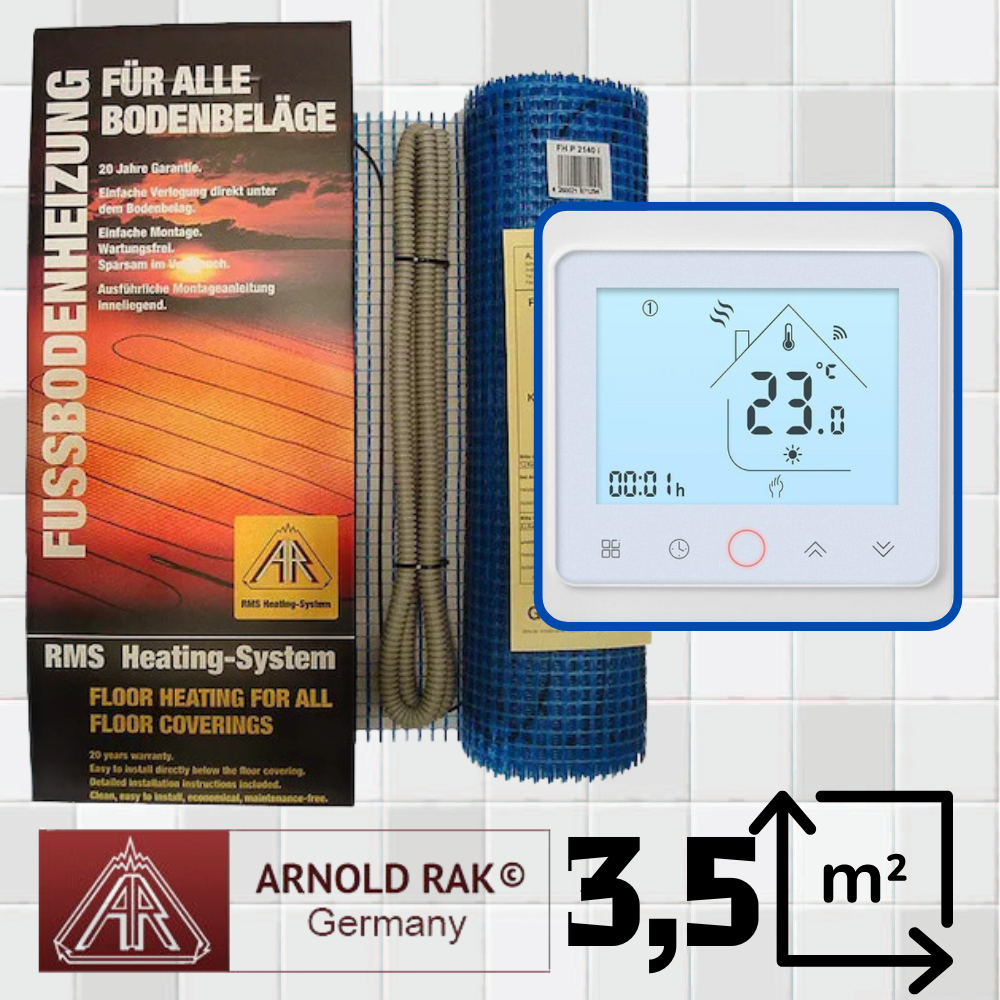Нагрівальний мат для теплої підлоги Arnold Rak FH-EC 180 (3,5 м.кв.) + програмований WiFi терморегулятор PWT-002