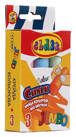 Крейда кольор. "Class"  3шт асфальт 7606