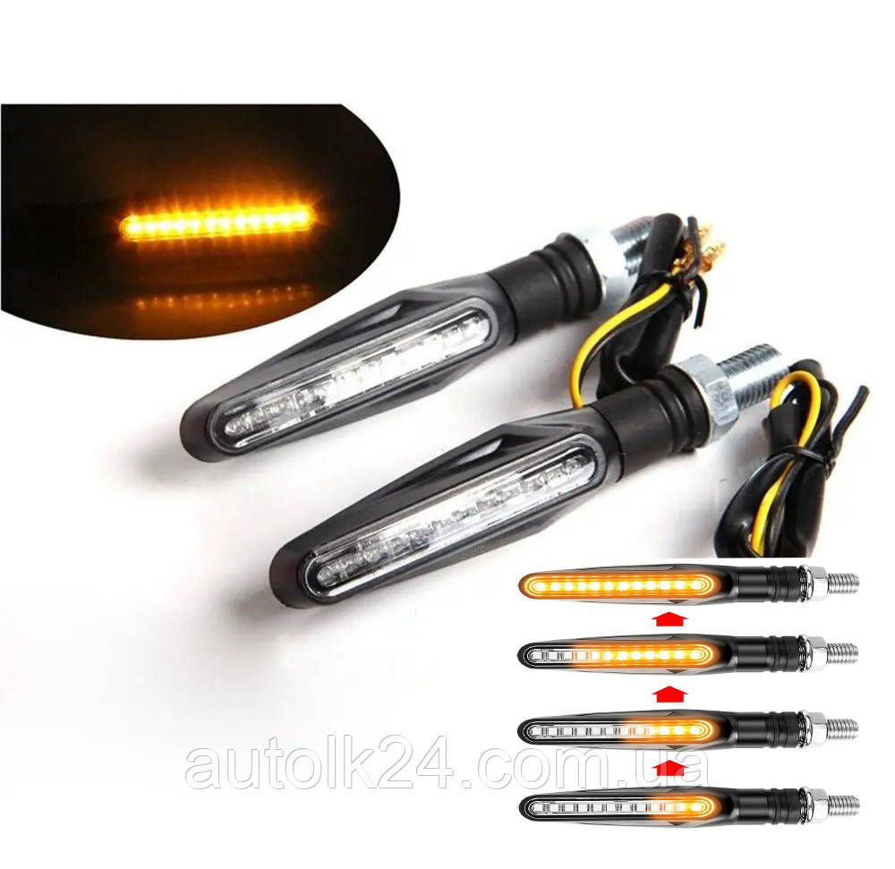 Світлодіодні повторювачі поворотів для мотоциклів - мопедів (Динамічні), фото 1