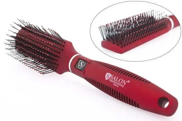 Масажний гребінець Salon Professional R9543 червоний