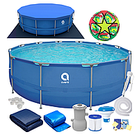 Каркасний басейн для дачі Avenli 366х76см 18в1 з термометром та м'ячиком (68118)