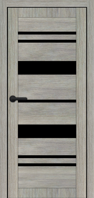 Двері міжкімнатні Portalino PL-ECO-04 Хамелеон ЕКО (зі чорним склом), фото 1