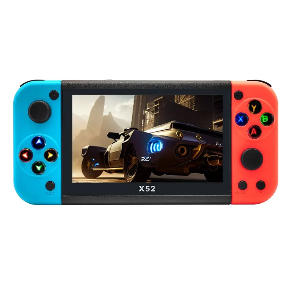 Ігрова приставка консоль RIAS X52 5.1" IPS 8GB 27000 ігор Blue-Red (3_05002), фото 1