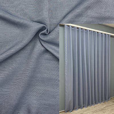 Тюль "Fortuna", однотонна. Довжина 2,9м.  Колір сіро-блакитний. Код 1316т