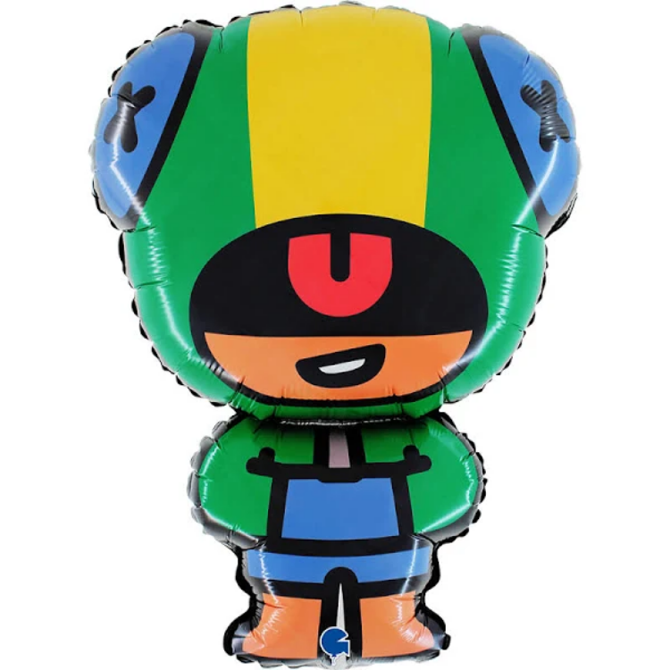 Фольгована куля "Леон Бравл Старс / Brawl stars Leon " 80х56 см (GRABO) в УП, фото 1