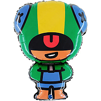 Фольгована куля "Леон Бравл Старс / Brawl stars Leon " 80х56 см (GRABO) в УП