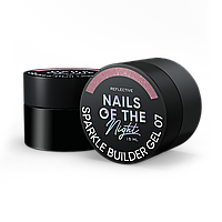 NAILSOFTHENIGHT Sparkle builder gel 07 — коричневий світловідбиваючий будівельний гель, 15 мл