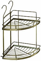 Кутова поличка Lemax двоярусна мала, антична бронза (YJ-G209 A ВA)