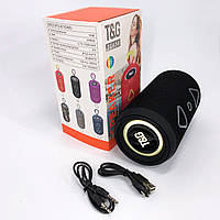 Блютуз акустика з радіо TG656, Світлова bluetooth колонка з хорошим звуком, Маленька колонка для вулиці QB-75