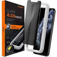 Захисне скло Spigen для iPhone 11 /XR (1 шт.) — (Антишпіон) Privacy, Align (AGL00103)