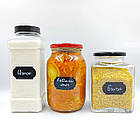 Набір наліпок на банки для спецій та круп (24+27 шт.), маркер, фото 3