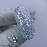 NAILSOFTHENIGHT Ariel gel 03 — будівельний гель з різнокольоровими пластівцями юкі для нігтів, 15 г, фото 2