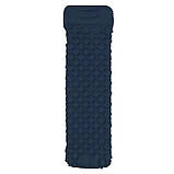 Надувний туристичний матрац Sleeping Pad з подушкою м вбудованим насосом 180х65см Navy Bue (3_05012), фото 3