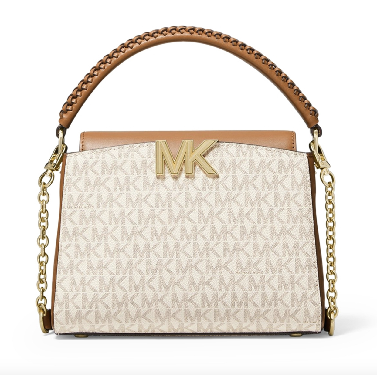 Жіноча сумка MICHAEL KORS KARLIE через плечі бежевий. (0916)