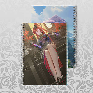 Зошит А5 48 арк. на пружині у клітинку 60 гр.м² Wuthering Waves 005