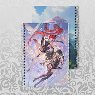 Зошит А5 48 арк. на пружині у клітинку 60 гр.м² Wuthering Waves 006