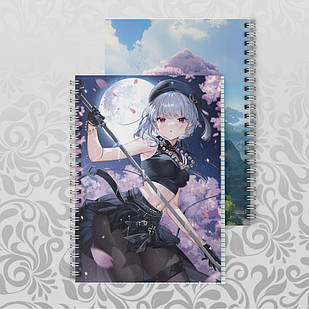 Зошит А5 48 арк. на пружині у клітинку 60 гр.м² Wuthering Waves 009