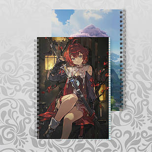 Зошит А5 48 арк. на пружині у клітинку 60 гр.м² Wuthering Waves 010