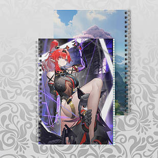 Зошит А5 48 арк. на пружині у клітинку 60 гр.м² Wuthering Waves 012