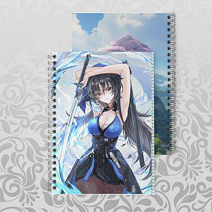 Зошит А5 48 арк. на пружині у клітинку 60 гр.м² Wuthering Waves 013