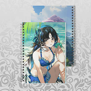 Зошит А5 48 арк. на пружині у клітинку 60 гр.м² Wuthering Waves 014