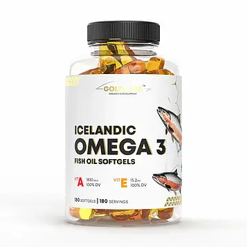 Риб’ячий жир Gold Labs Icelandic Omega 3 fish oil softgels 180 м'яких капсул