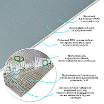 Самоклеюча вініловая плитка в рулоні 600х3000х2мм Сіро-блакитний Мат SW-00002037, фото 2