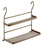 Двоярусна поличка Lemax "MIX", антична бронза (YJ-G212 ВА)